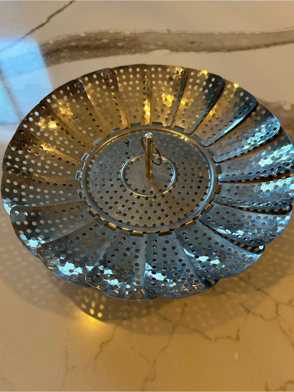 Stainless Steel Steamer Basket - Compact Folding Design; Vegetable Steamer